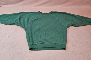 Gap Sweats Vintage-Style Forest Green Raglan Crewneck SweatshirtSize Med Tall